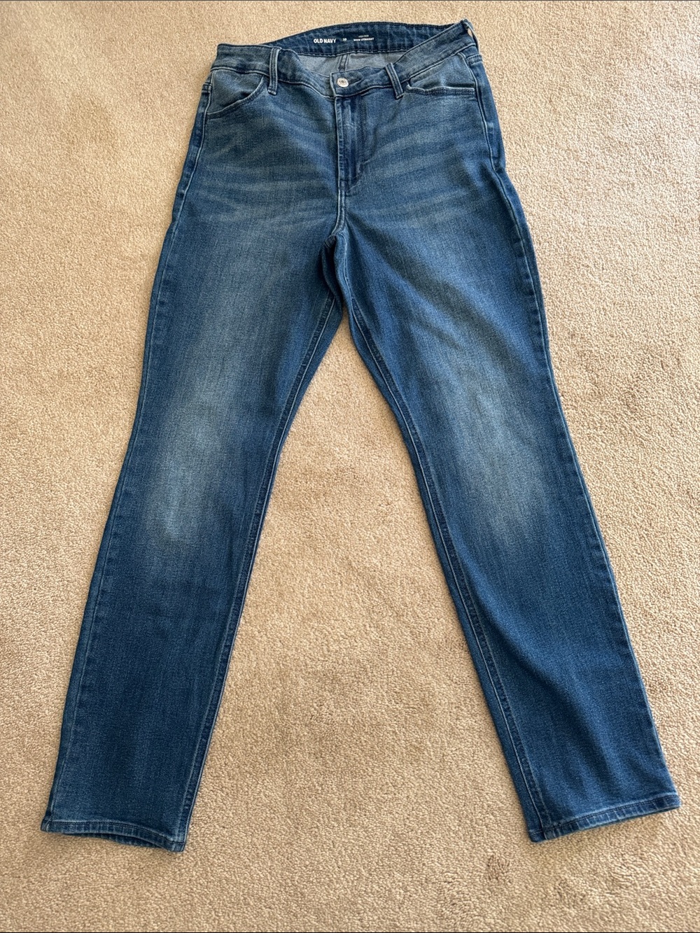 Old Navy Women’s Straight Leg Jeans - Dark Blue Wash